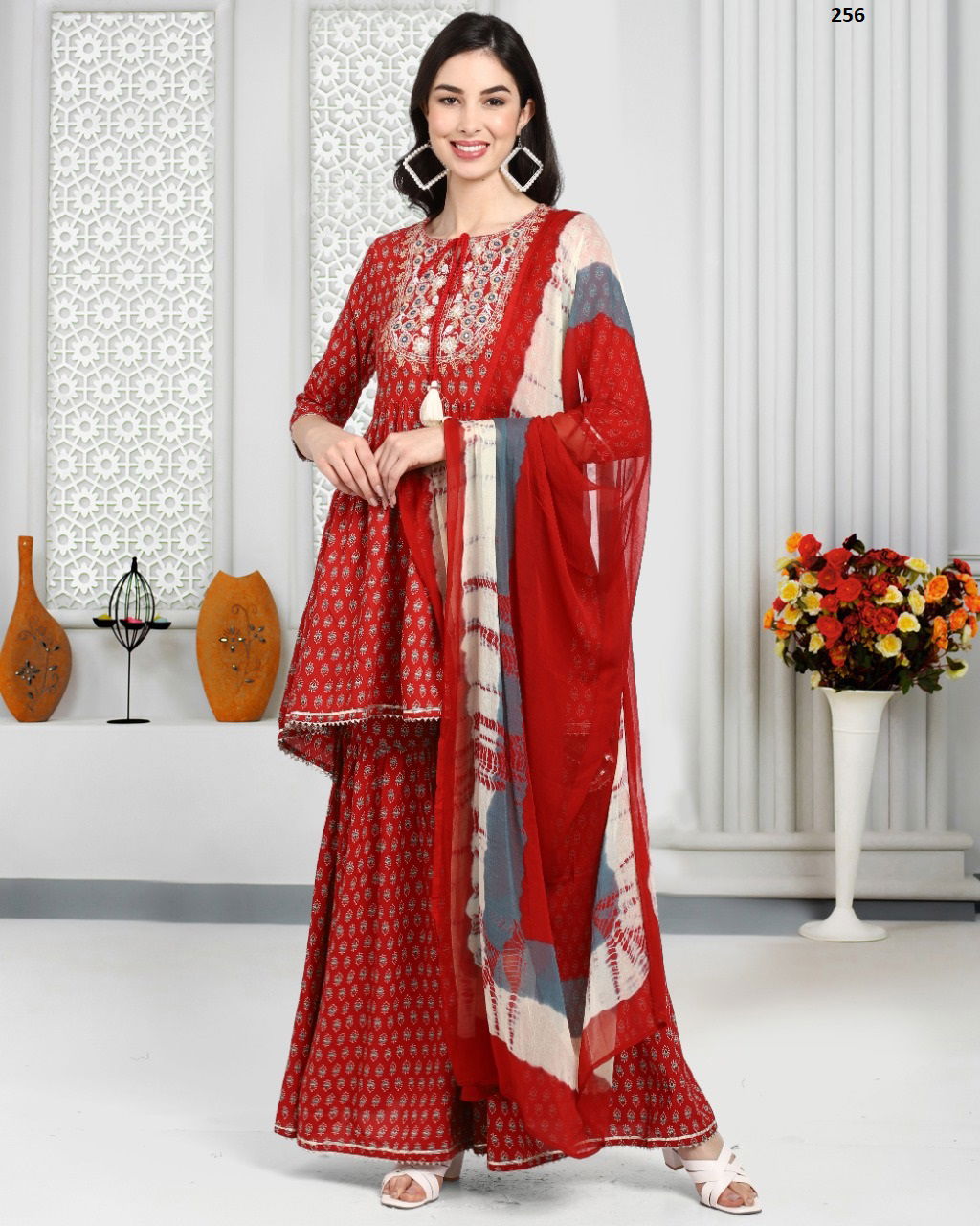 Trendy Printed 107 Heavy Festive Wear Wholesale Readymade sharara Suits